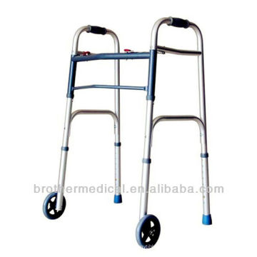 Caminador de aluminio con ruedas plegables